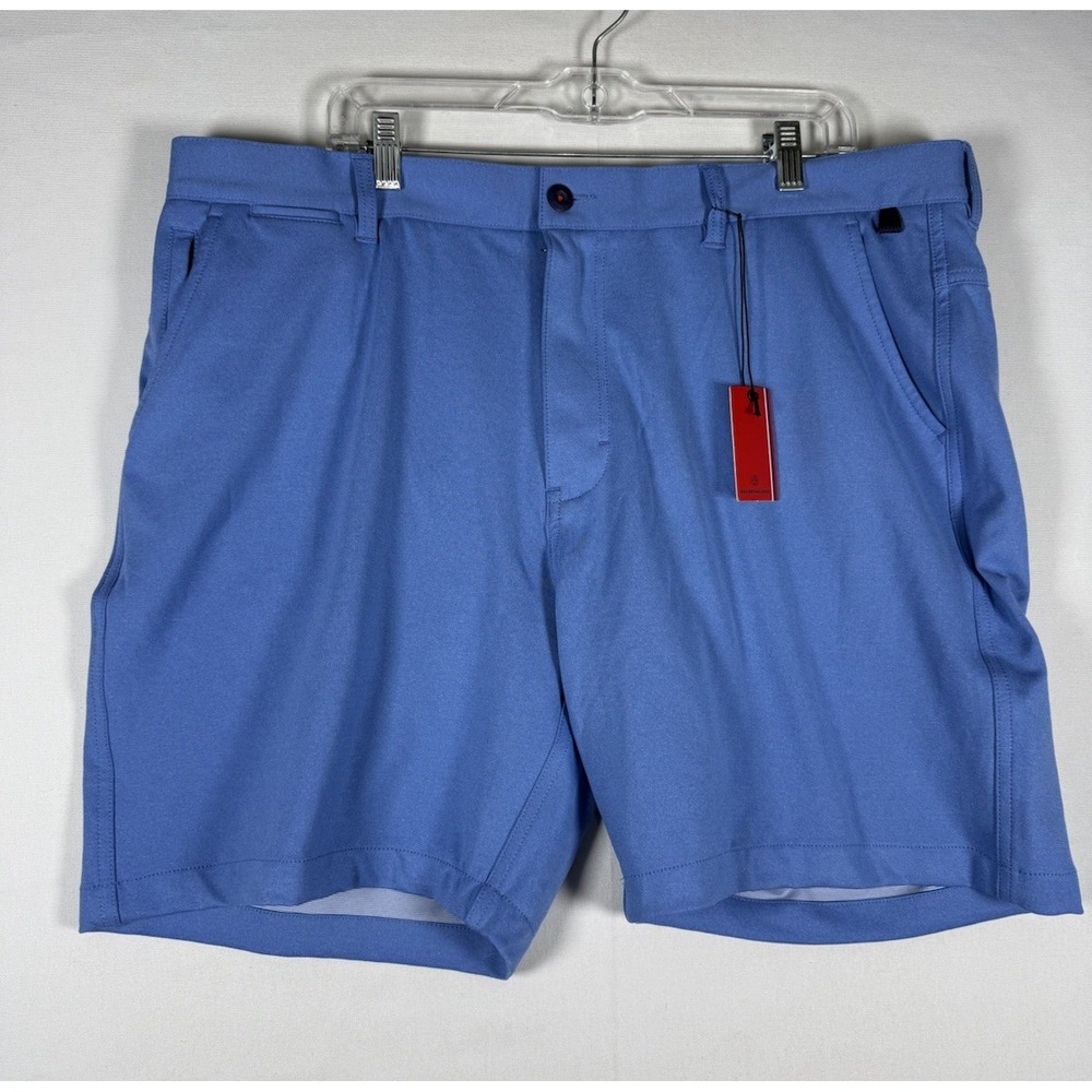NWT Halsey Sport Chino Stretch Shorts Men's 40 Blue Zip Pocket Performance 7" In